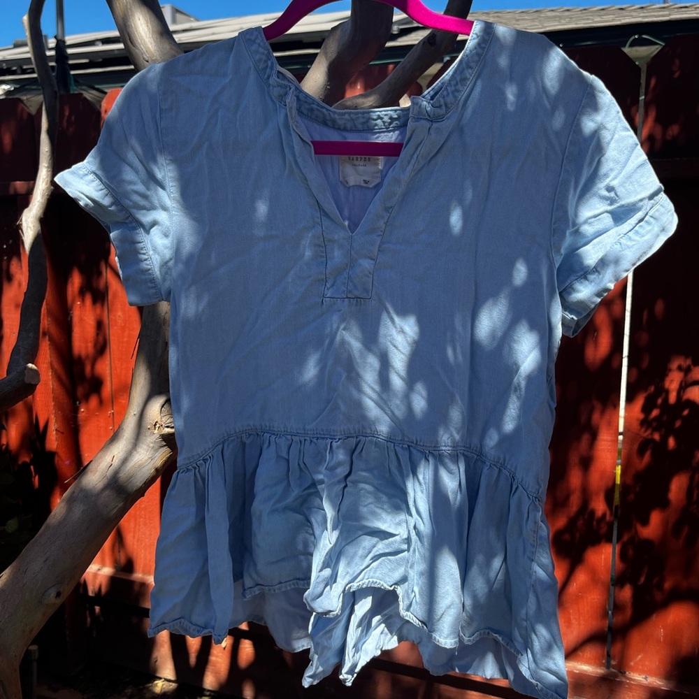 Pleated Jean Shirt